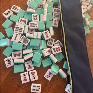 Classic Mahjong Tile Set with Racks